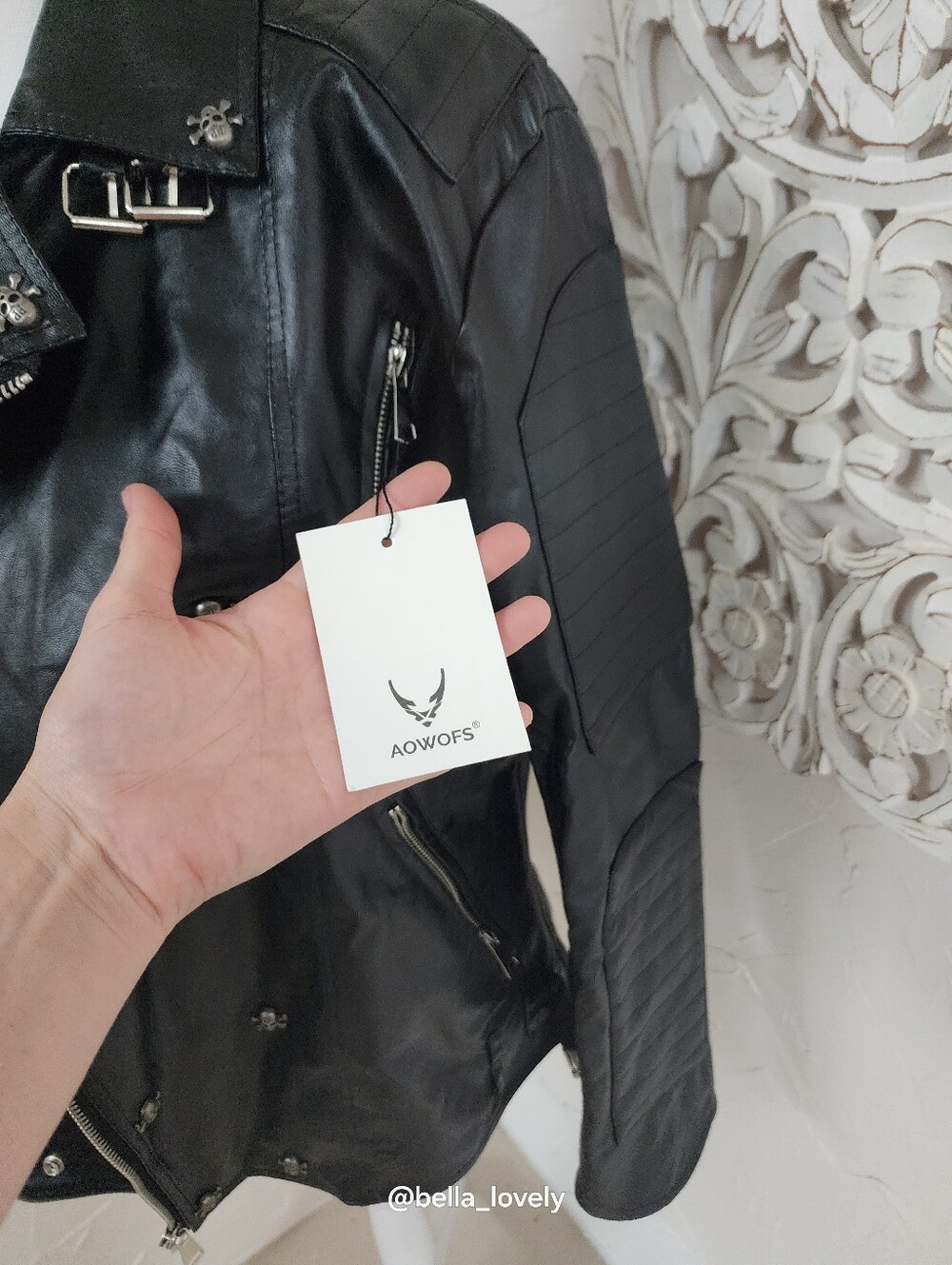 NWT Black Moto Jacket with Skull Studs - Picture 4 of 10